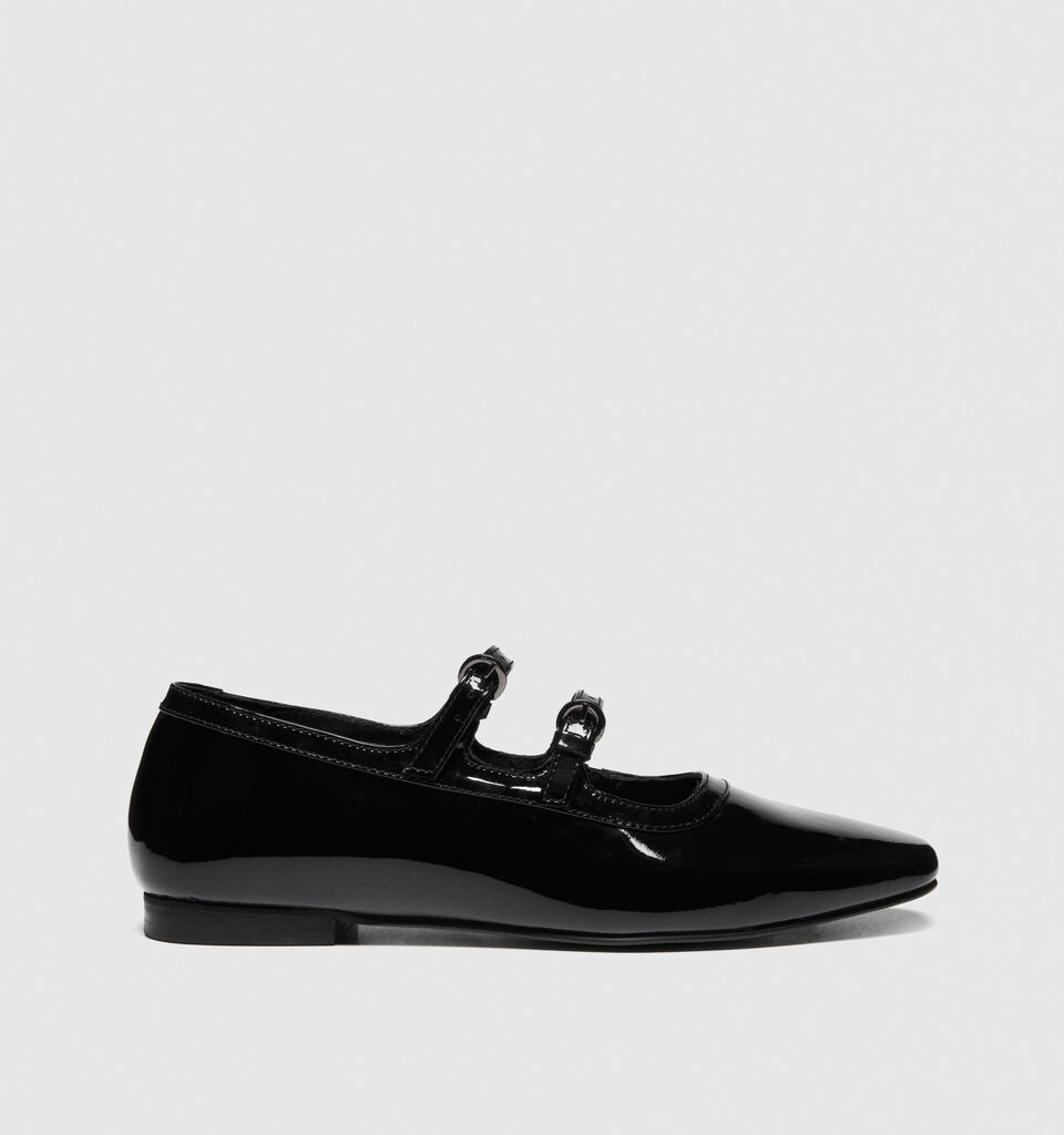Patent leather flats - women's flat shoes - Black | Sisley image number 5